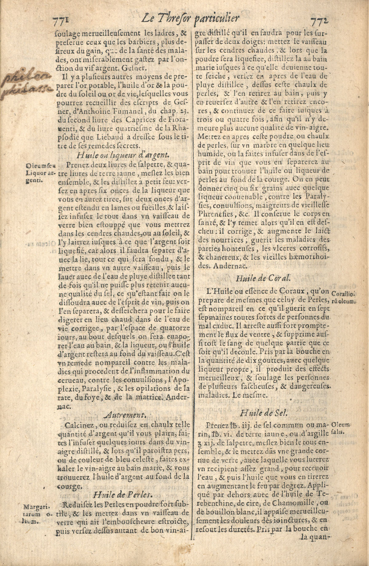 1610 - Étienne Gamonet - Grand Trésor ou dispensaire - CESR Tours