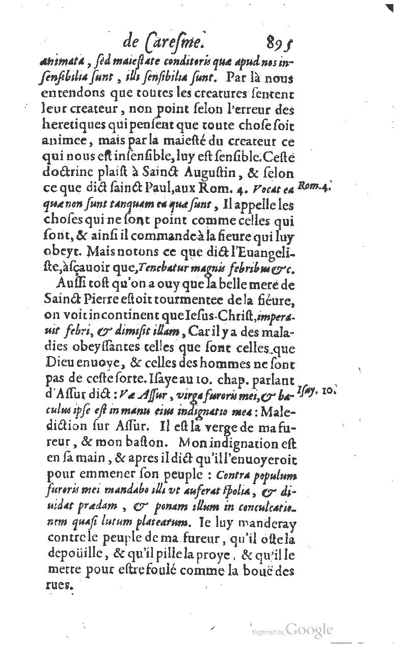 1607 - Nicolas Du Fossé - Trésor quadragésimal - T 01 - BM Lyon