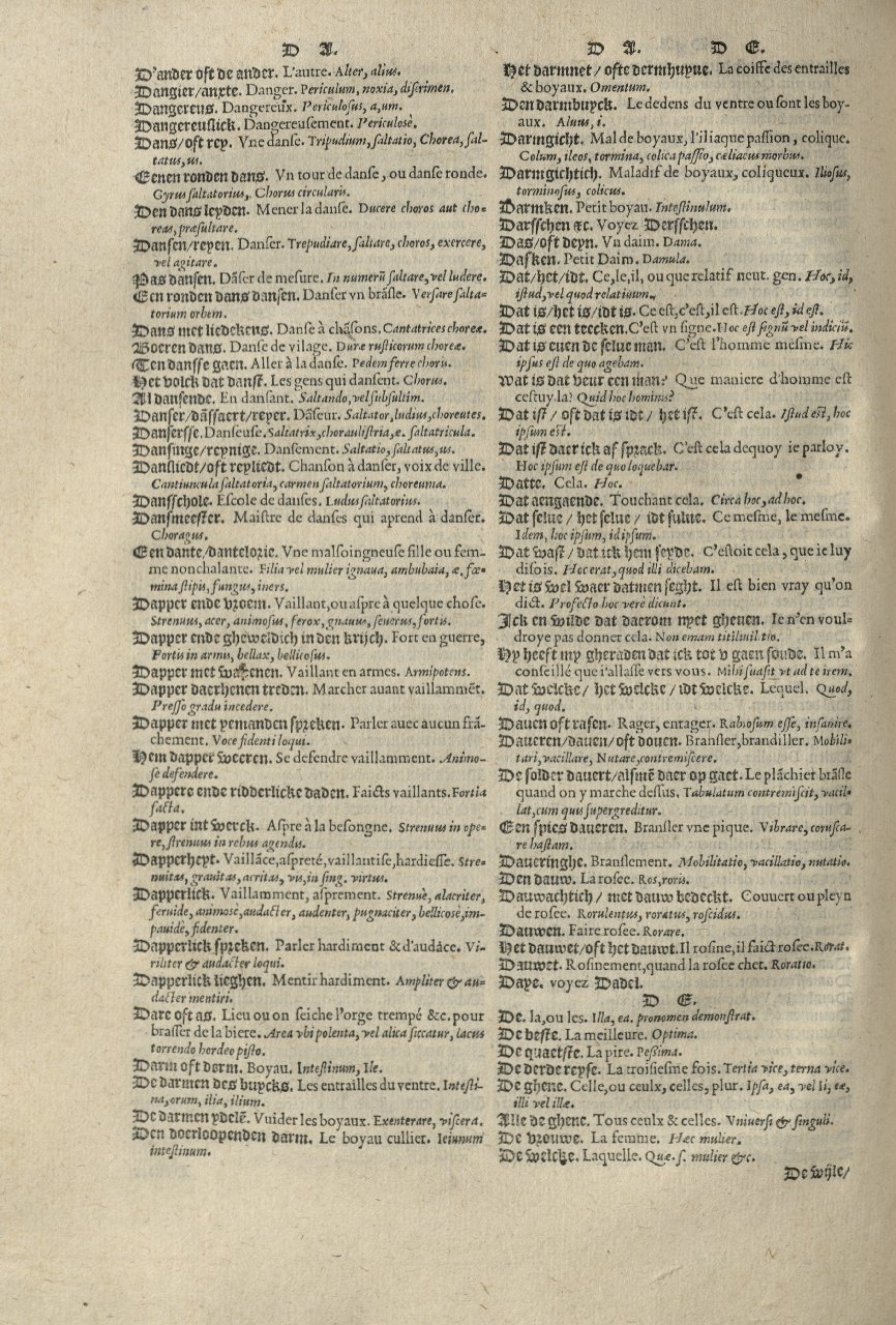 1573 - Christophe Plantin - Trésor du langage bas-allemand - Greifswald