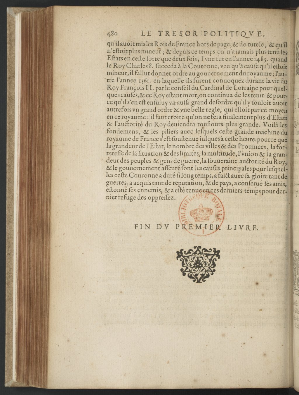 1608 - Nicolas Du Fossé - Trésor politique - BnF Tolbiac