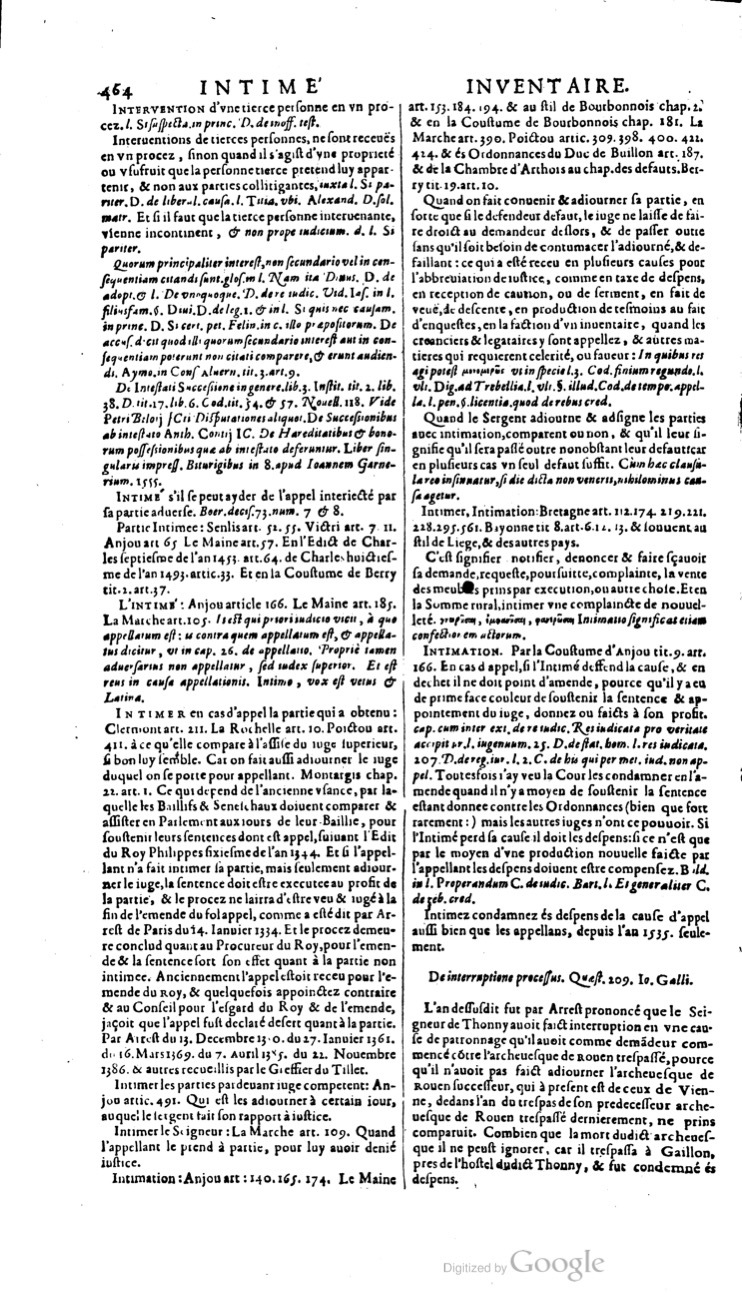 1629 - Veuve Nicolas Buon - Trésor du droit français (21754 T. 2) - BM Lyon