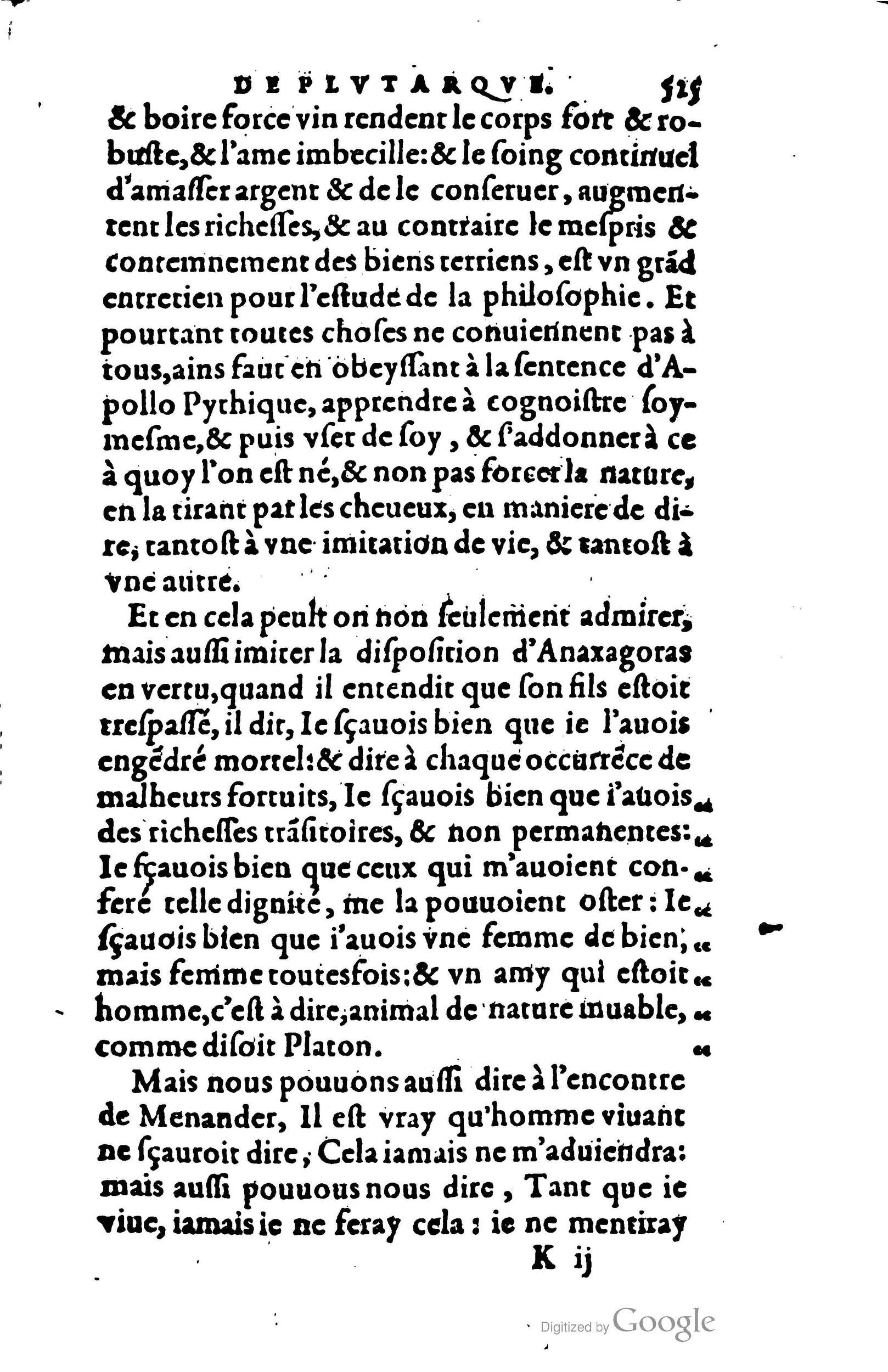 1578 - Jean Poupy - Trésor des morales de Plutarque - BSB Munich