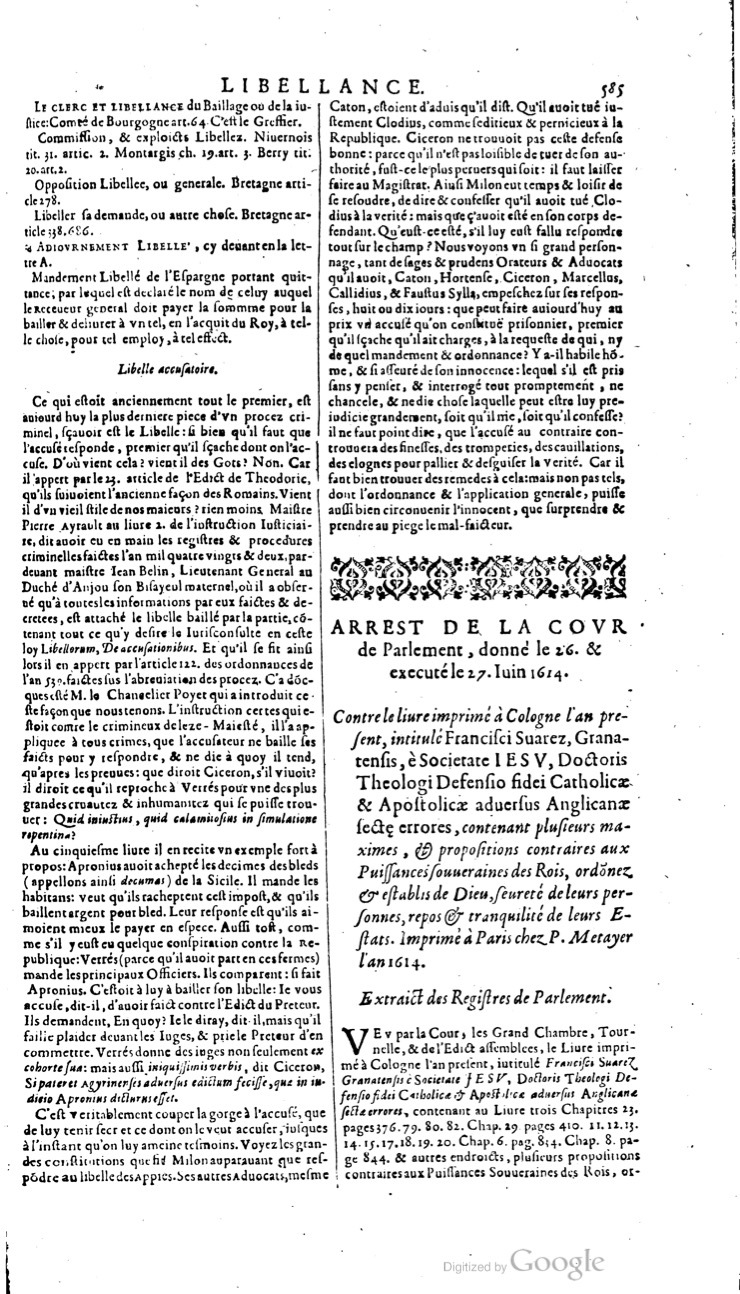 1629 - Veuve Nicolas Buon - Trésor du droit français (21754 T. 2) - BM Lyon