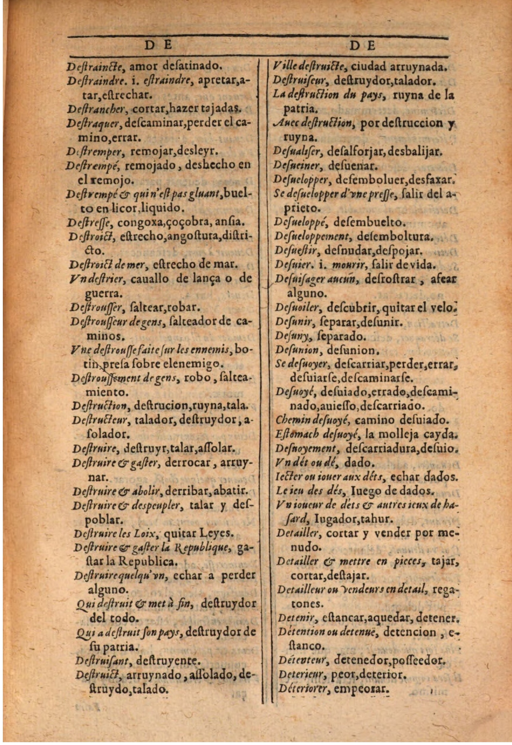 1607 - Marc Orry - Trésor des deux langues espagnole et française (Seconde partie) - BSB Munich
