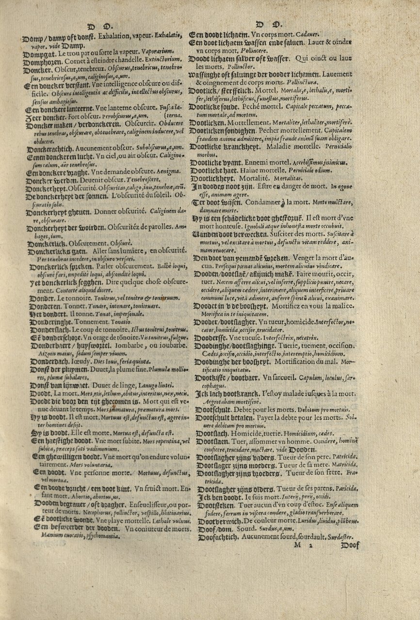 1573 - Christophe Plantin - Trésor du langage bas-allemand - Greifswald
