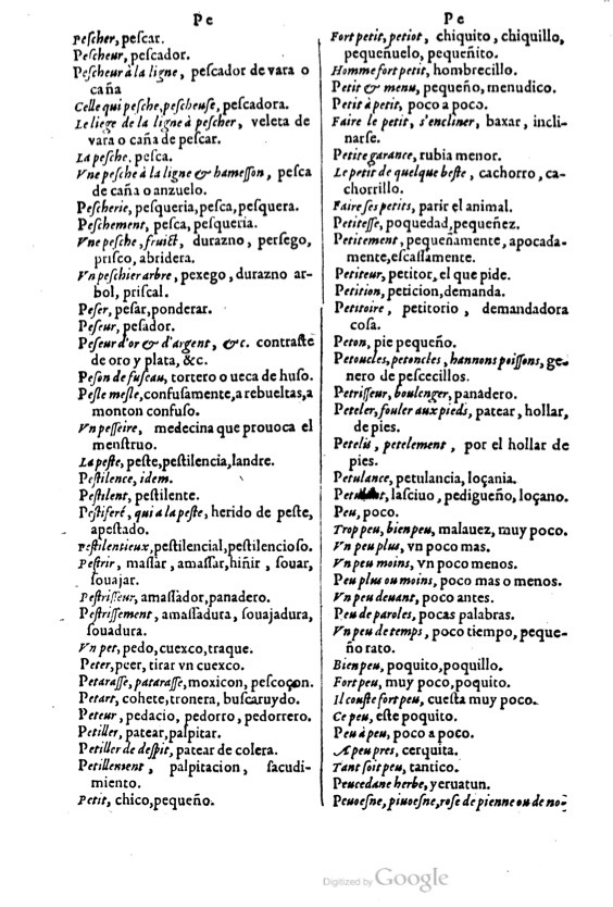 1621 - Adrian Tiffaine - Trésor des deux langues espagnole et française - BM Lyon