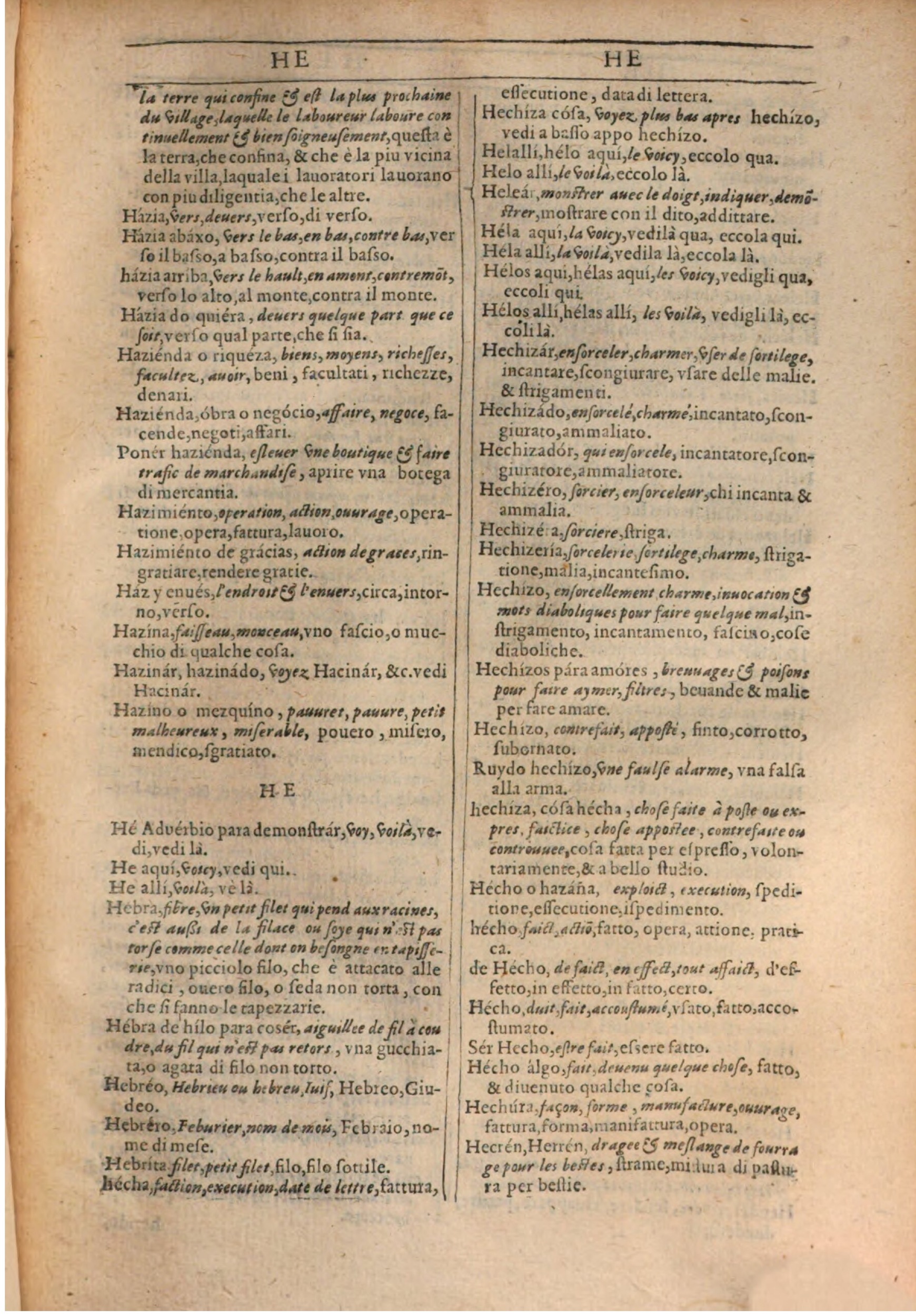 1609 - Philippe Albert et Alexandre Pernet - Trésor des trois langues française, italienne et espagnole (Première partie) - BSB Munich 1609 - Philippe Albert et Alexandre Pernet - Trésor des trois langues française, italienne et espagnole (Première partie) - BSB Munich
