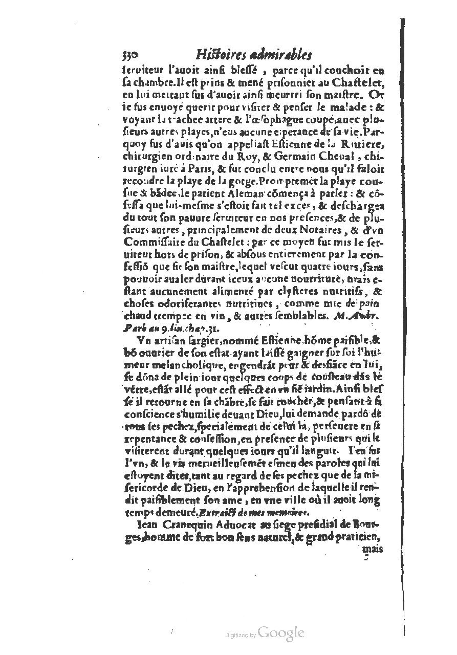 1610 - Paul Marceau - Trésor d’histoires admirables et mémorables - BSB Munich