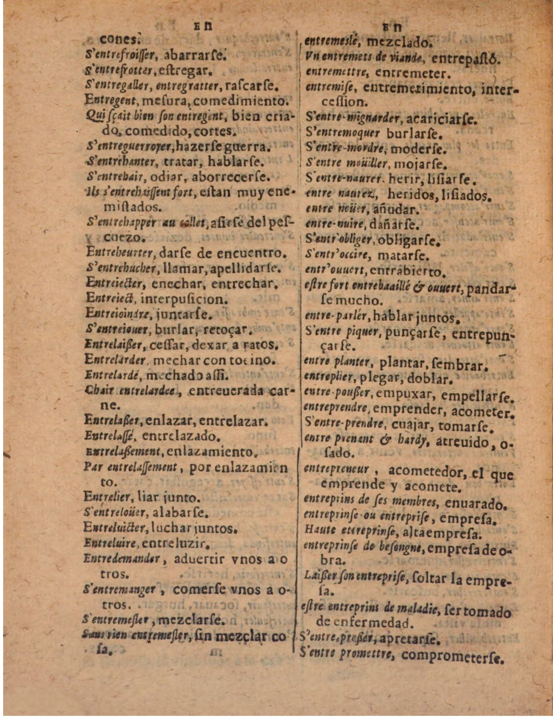 1624 - Hubert Antoine - Trésor des deux langues espagnole et française (Seconde partie) - BSB Munich
