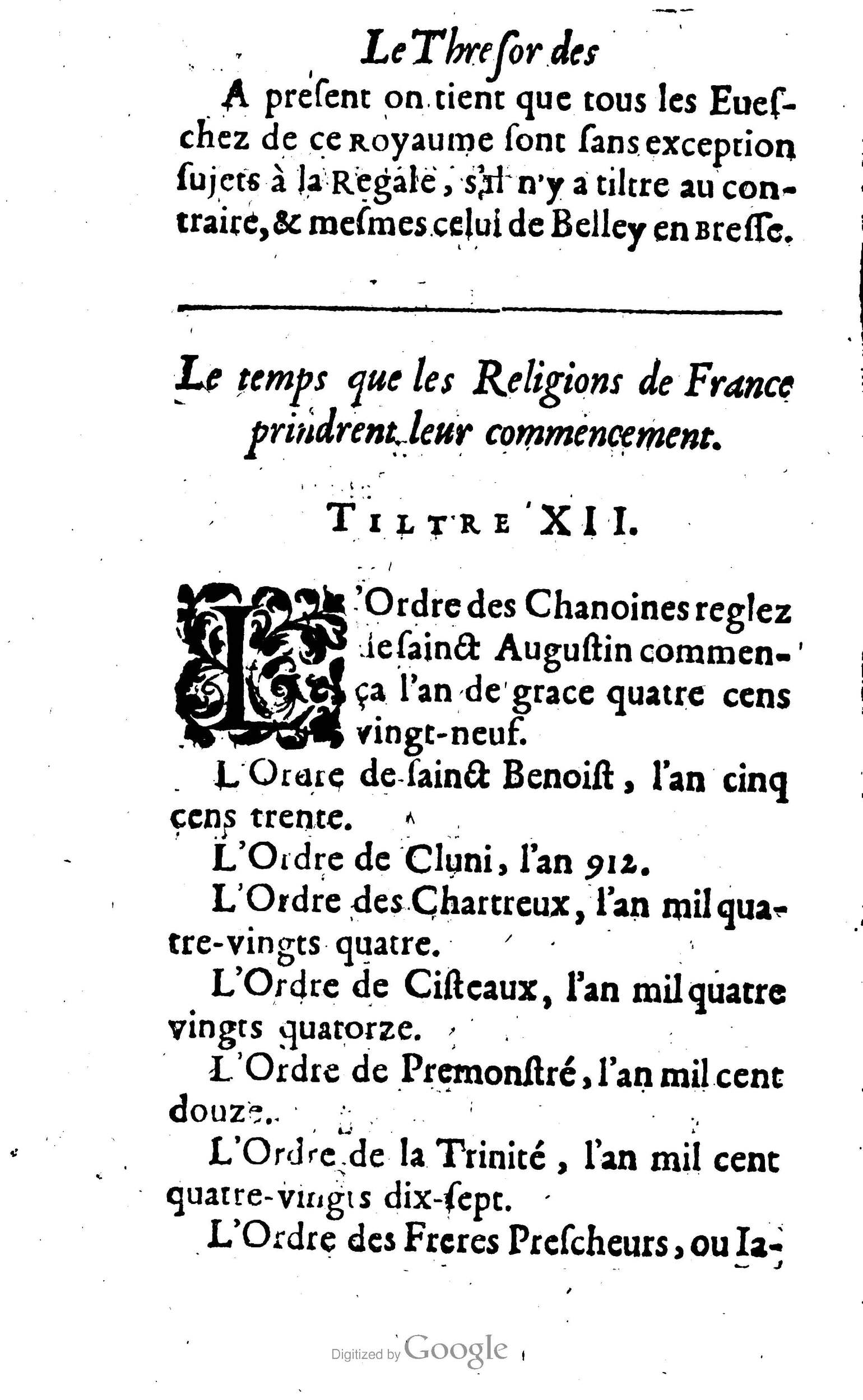 1638 - Jean Corrozet - Trésor des histoires de France - BM Lyon