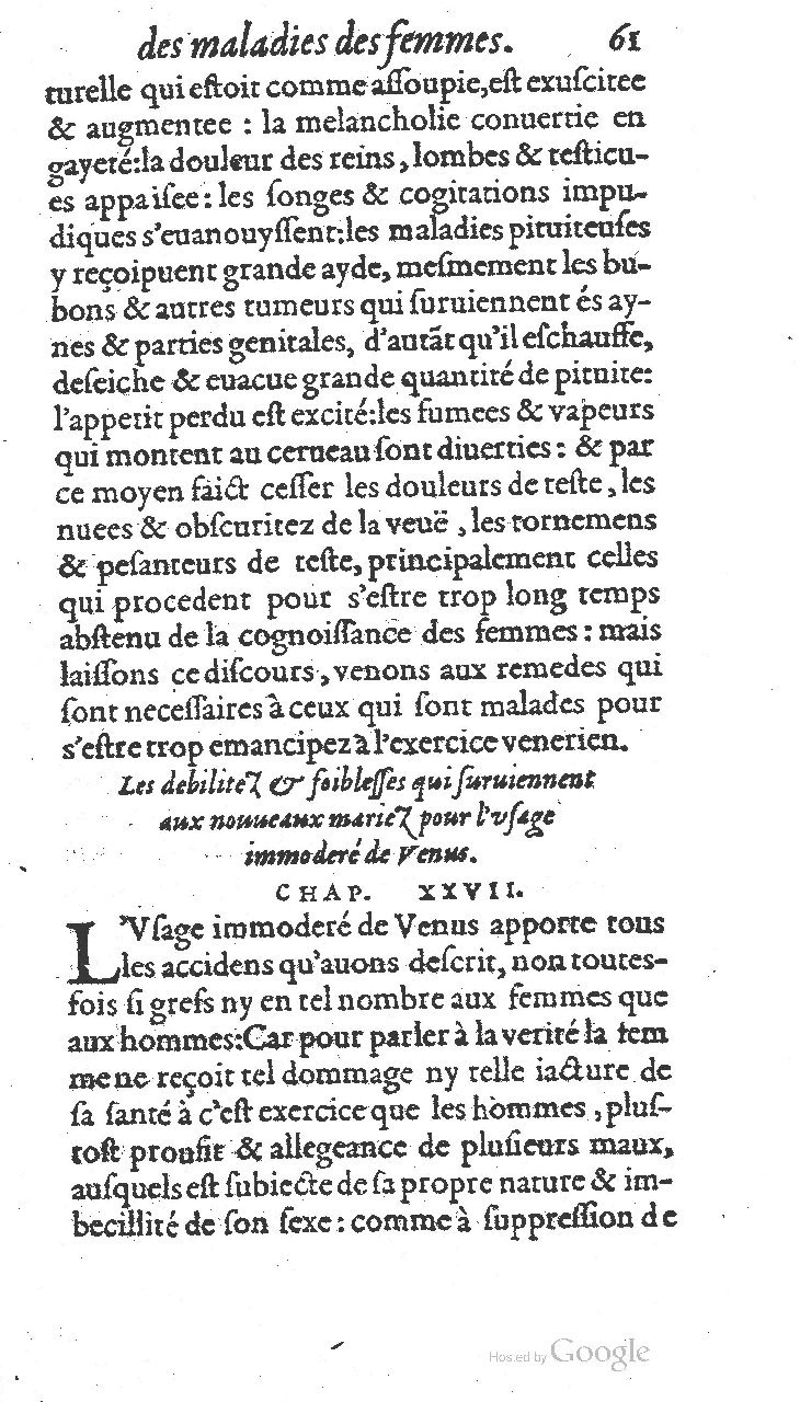 1585 - Jacques du Puis - Trésor des remèdes secrets pour les maladies des femmes - BnF