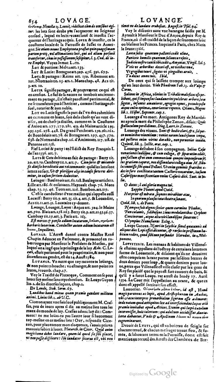 1629 - Veuve Nicolas Buon - Trésor du droit français (21754 T. 2) - BM Lyon