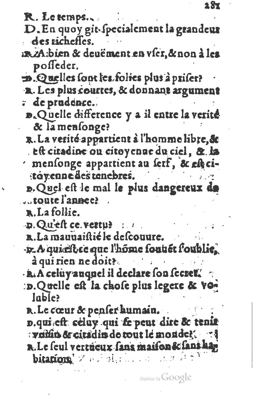 1581 - Nicolas Bonfons  - Trésor des sentences dorées - Princeton