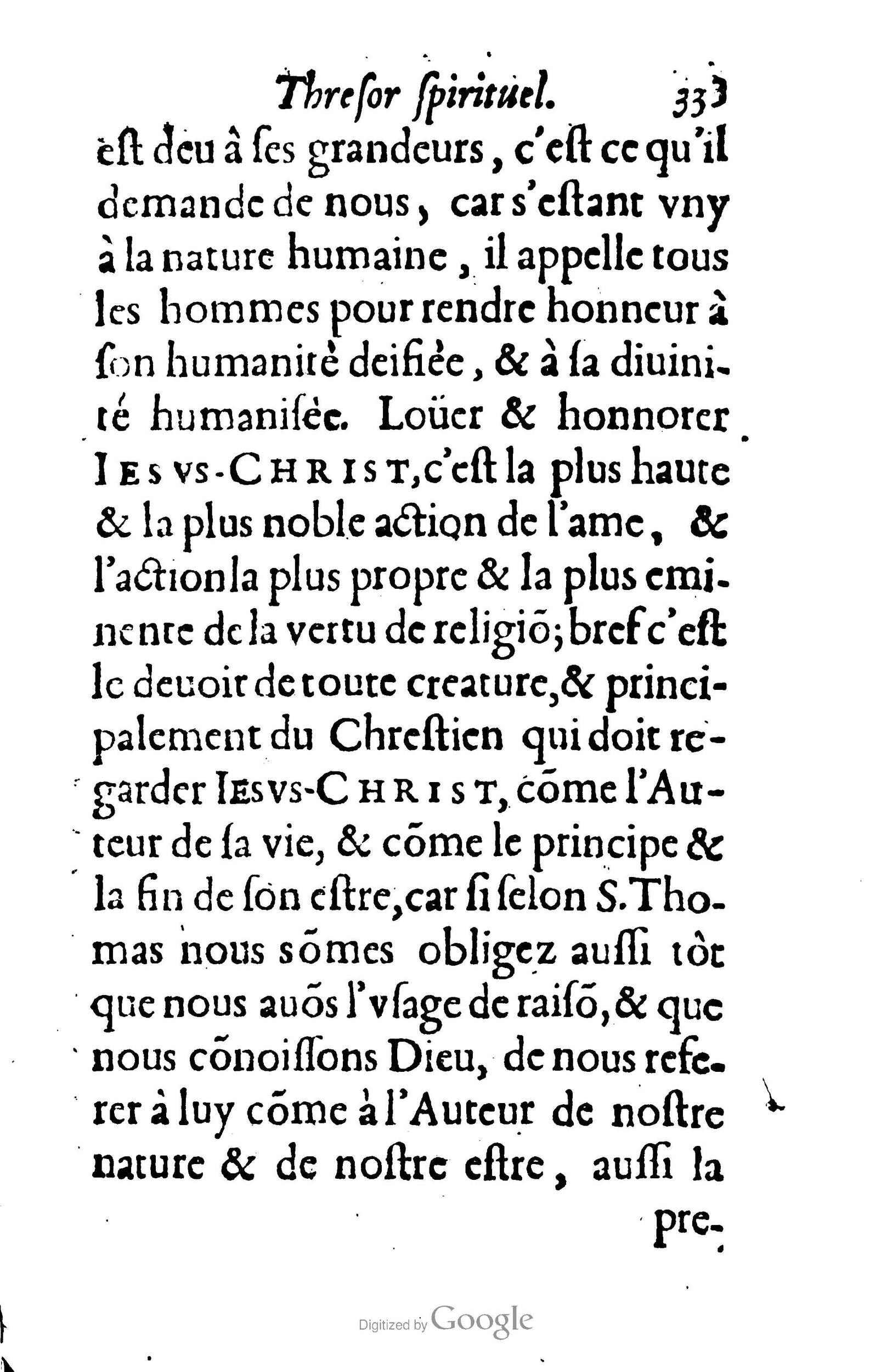1633 - François Waudré - Trésor spirituel contenant les excellences du christianisme - BM Lyon