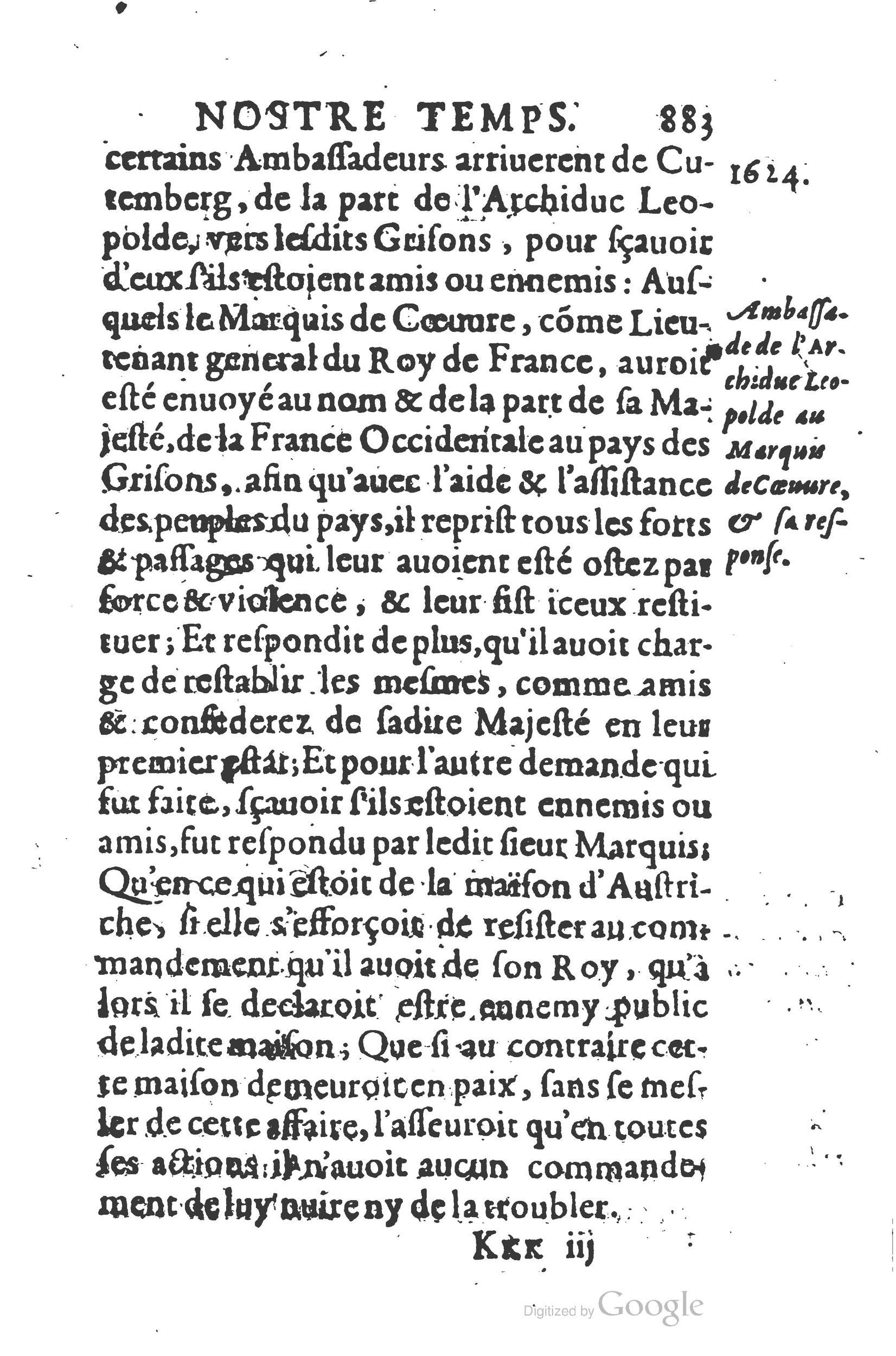 1626 - Joseph Bouillerot - Trésor de l’histoire générale de notre temps - BSB Munich