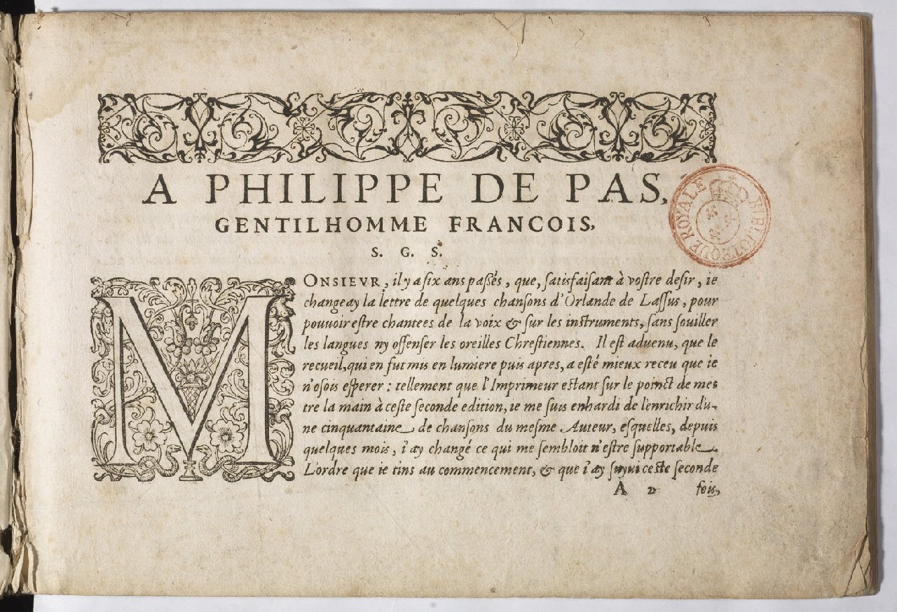 1594 - Paul Marceau - Trésor de musique d&#039;Orlande de Lassus, Superius, Bassus, Tenor, Quinta pars - BnF