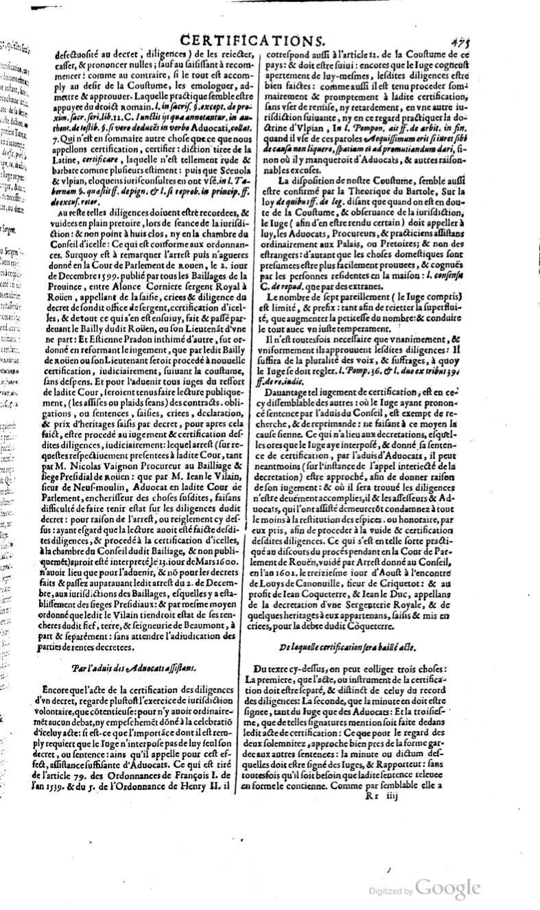 1629 - Veuve Nicolas Buon - Trésor du droit français (29620 T. 1) - BM Lyon
