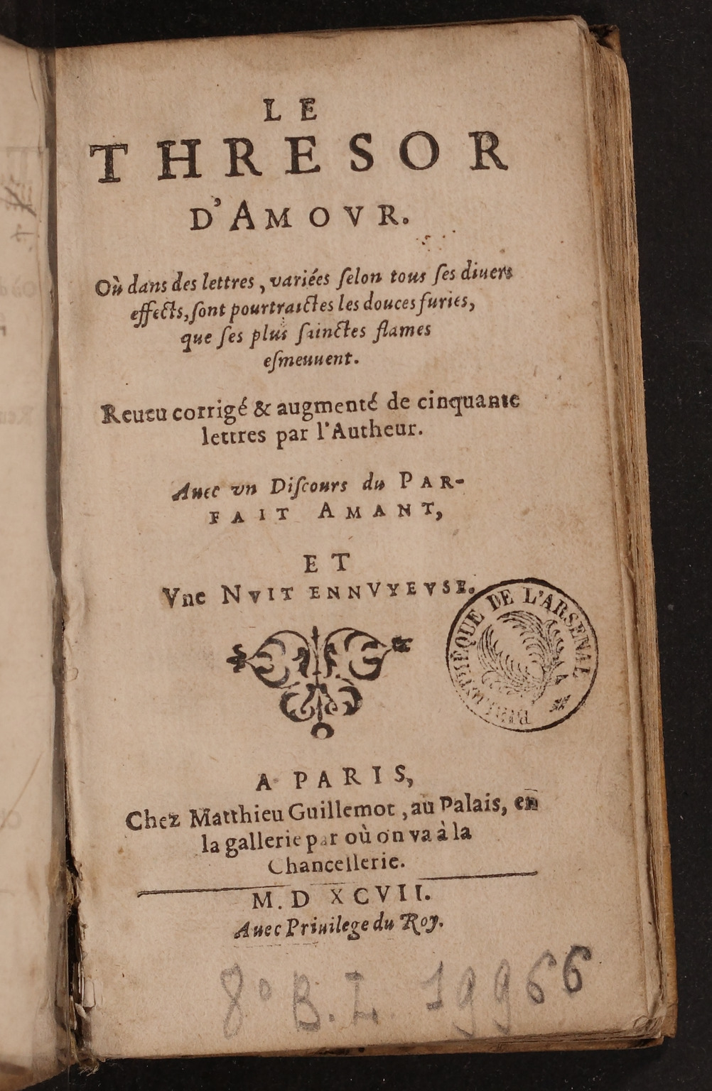 1597 - Matthieu Guillemot - Trésor d’amour - BnF Arsenal