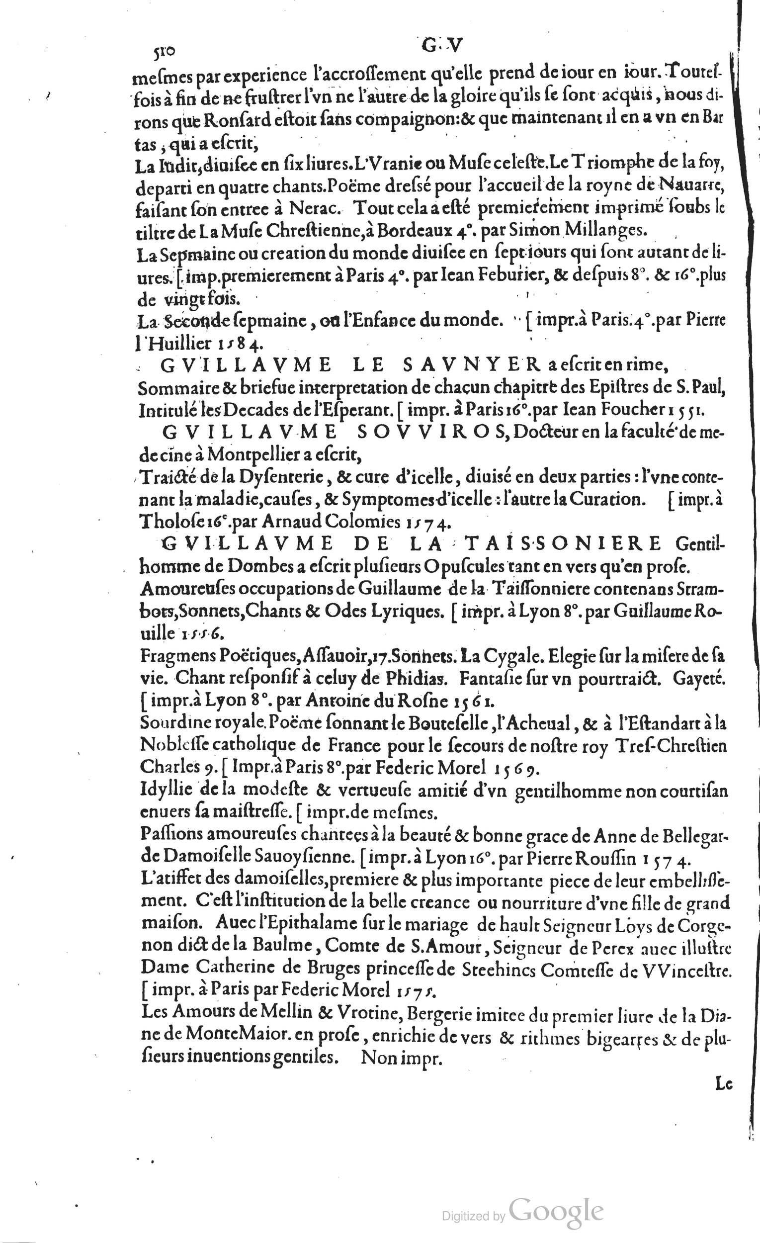 1585 - Barthélemy Honorat - Bibliothèques françaises - BSB Munich