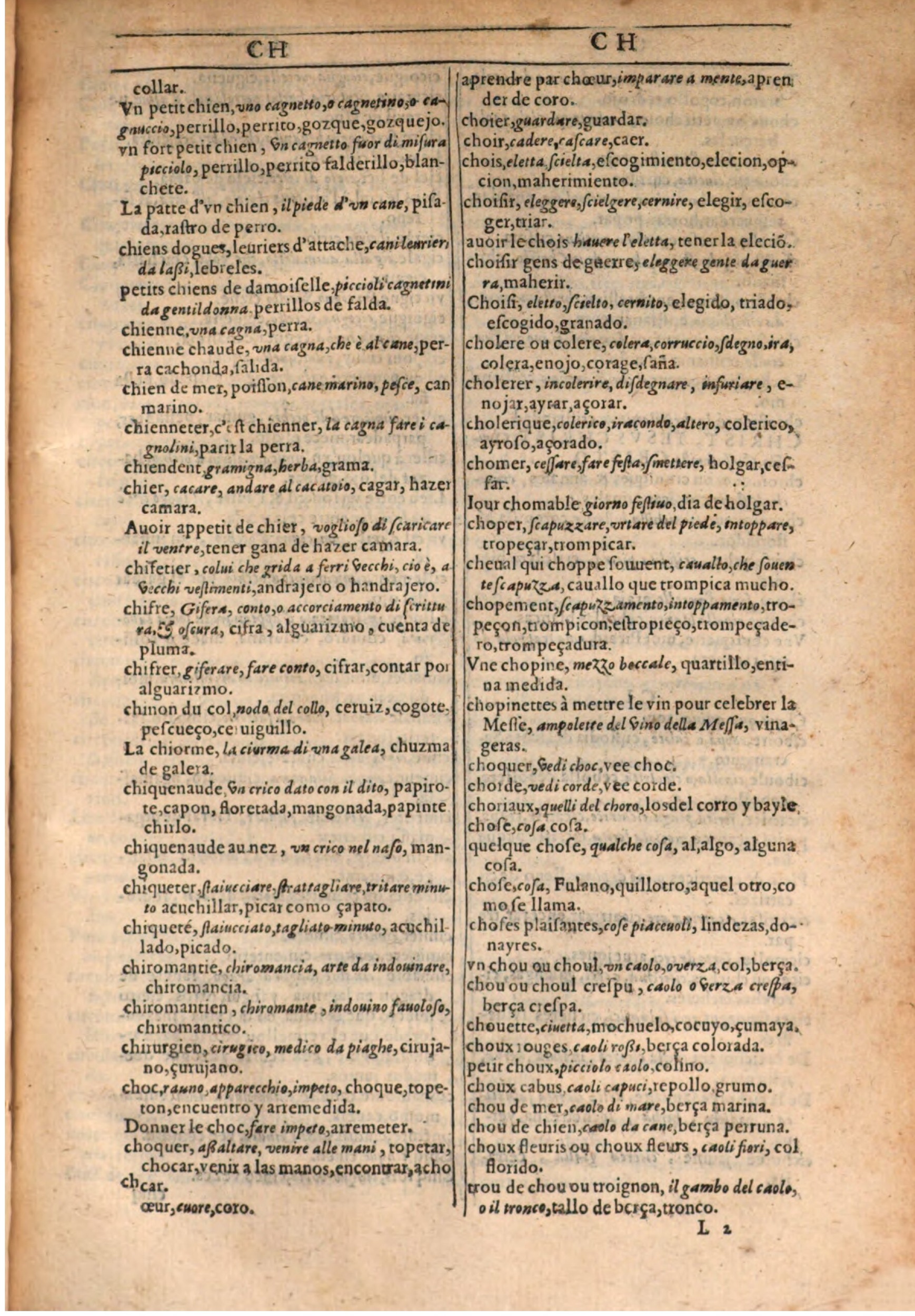 1609 - Philippe Albert et Alexandre Pernet - Trésor des trois langues française, italienne et espagnole (Seconde partie) - BSB Munich 1609 - Philippe Albert et Alexandre Pernet - Trésor des trois langues française, italienne et espagnole (Seconde partie) - BSB Munich