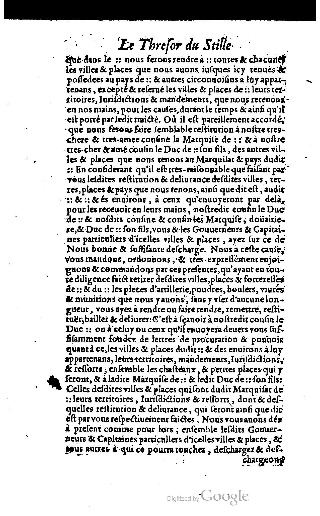 1614 - Jean Richer - Trésor du nouveau style et protocole de la chancellerie de France - BSB Munich
