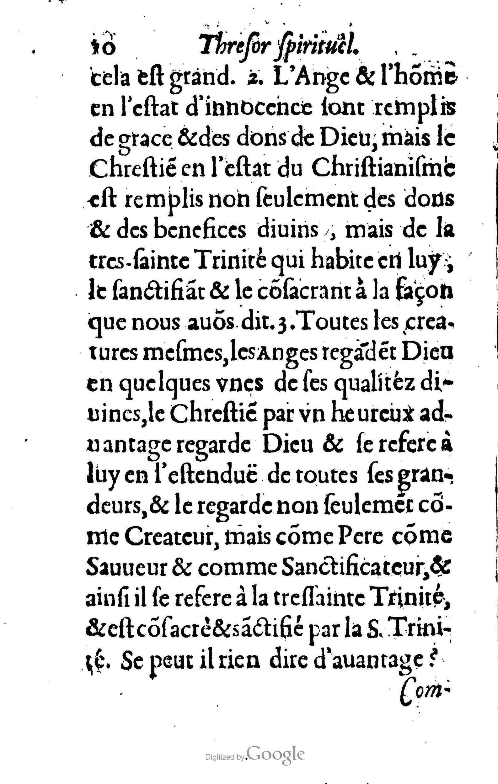 1633 - François Waudré - Trésor spirituel contenant les excellences du christianisme - BM Lyon