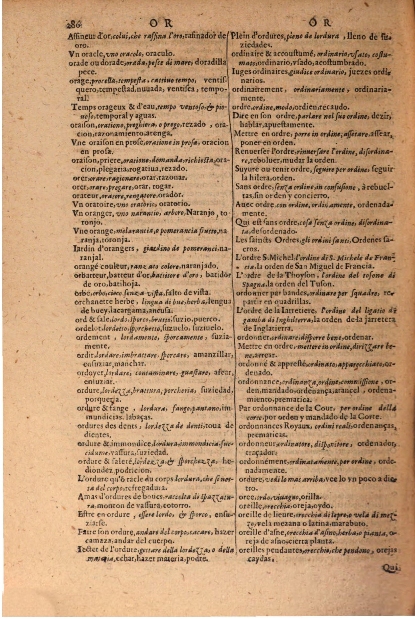 1616 - Pierre de la Rovière - Trésor des trois langues (Seconde partie) - BSB Munich