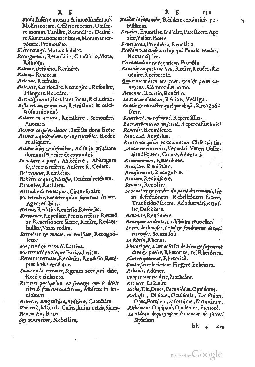 1558 - Guillaume Rouillé - Trésor des mots et traits français - BSB Munich
