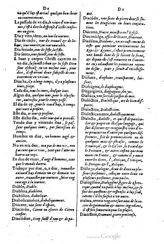 1621 - Adrian Tiffaine - Trésor des deux langues espagnole et française - BM Lyon