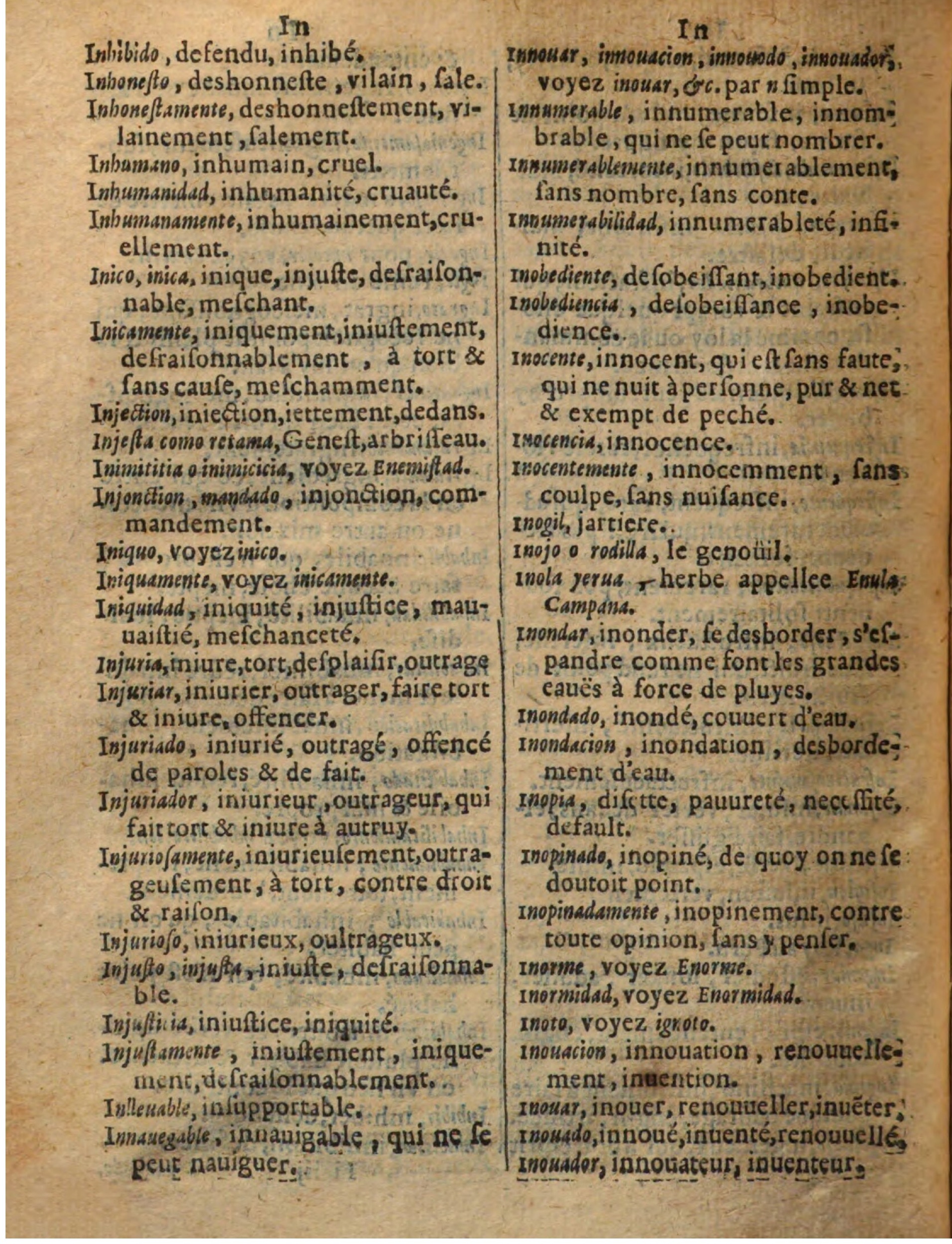 1625 - Hubert Antoine - Trésor des deux langues espagnole et française - Augsbourg