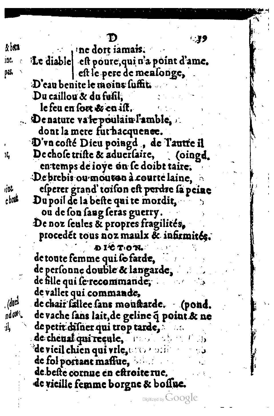 1582 - Nicolas Bonfons - Trésor des sentences dorées - BM Lyon