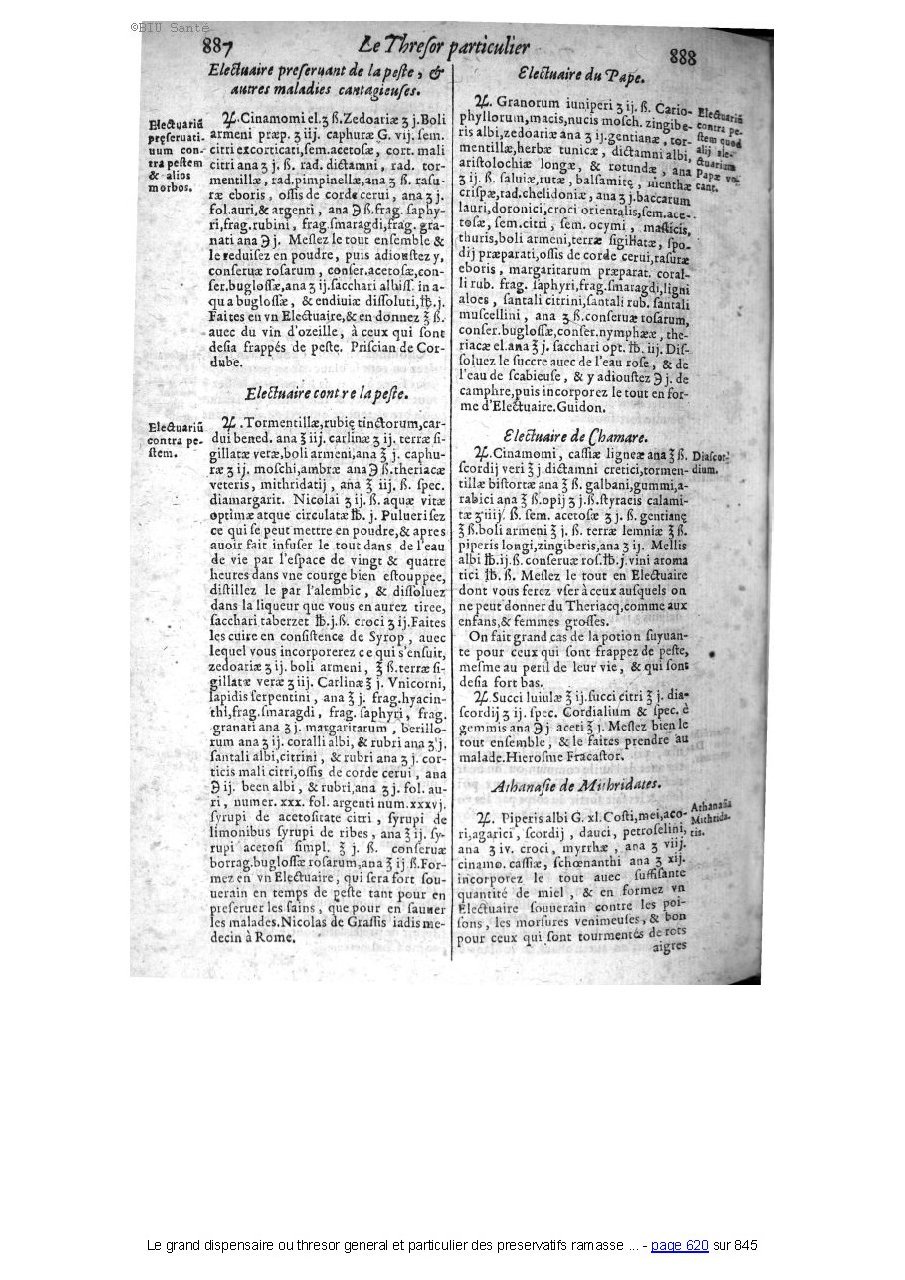 1609 - Étienne Gamonet - Grand dispensaire ou Trésor général et particulier des préservatifs - BIU Santé