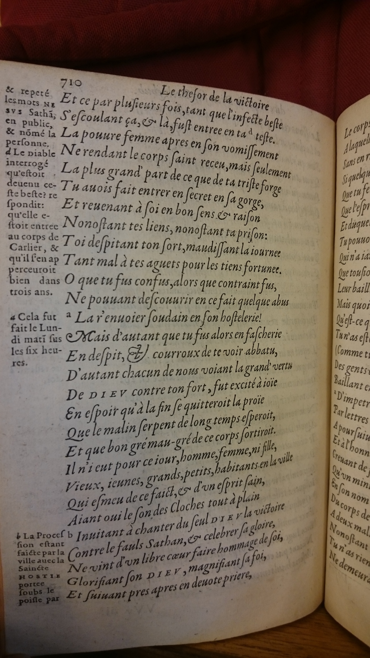 1578 - Nicolas Chesneau - Trésor et entière histoire de la triomphante victoire du corps de Dieu sur l’esprit malin - BM Lyon