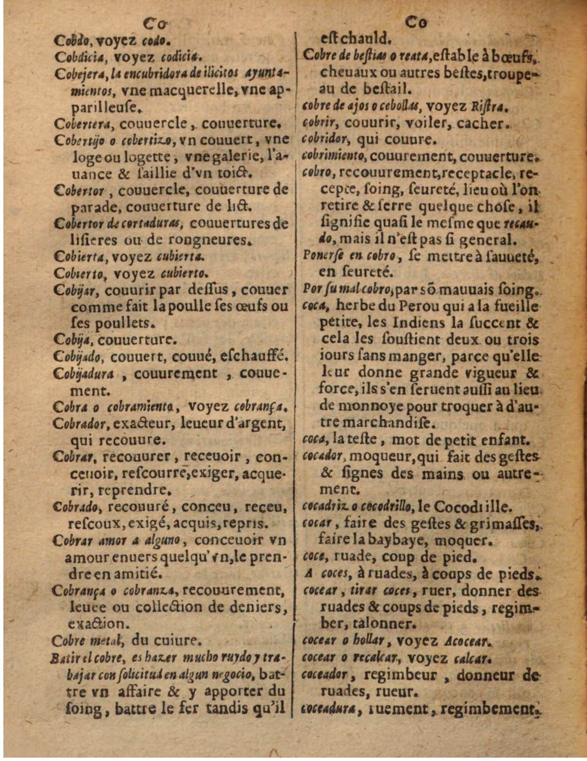 1625 - Hubert Antoine - Trésor des deux langues espagnole et française - Augsbourg