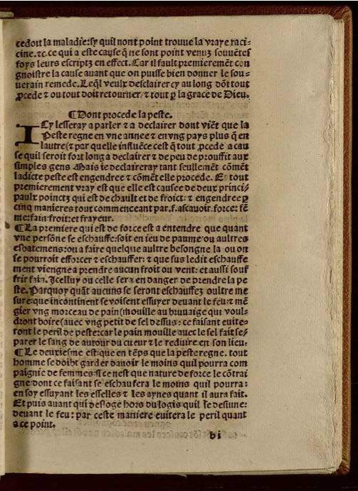 1532 - Jean Bignon - Trésor du remède préservatif et guérison de la peste - Séville Capitular y Colombina
