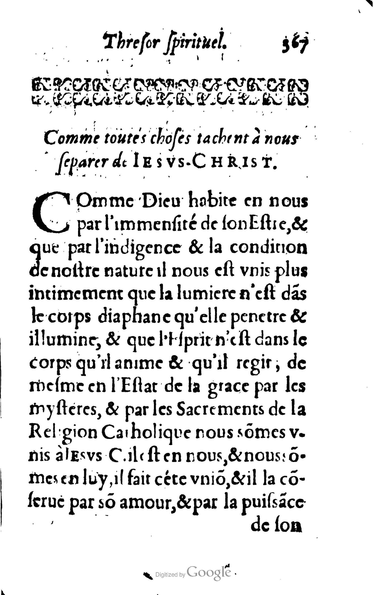 1633 - François Waudré - Trésor spirituel contenant les excellences du christianisme - BM Lyon