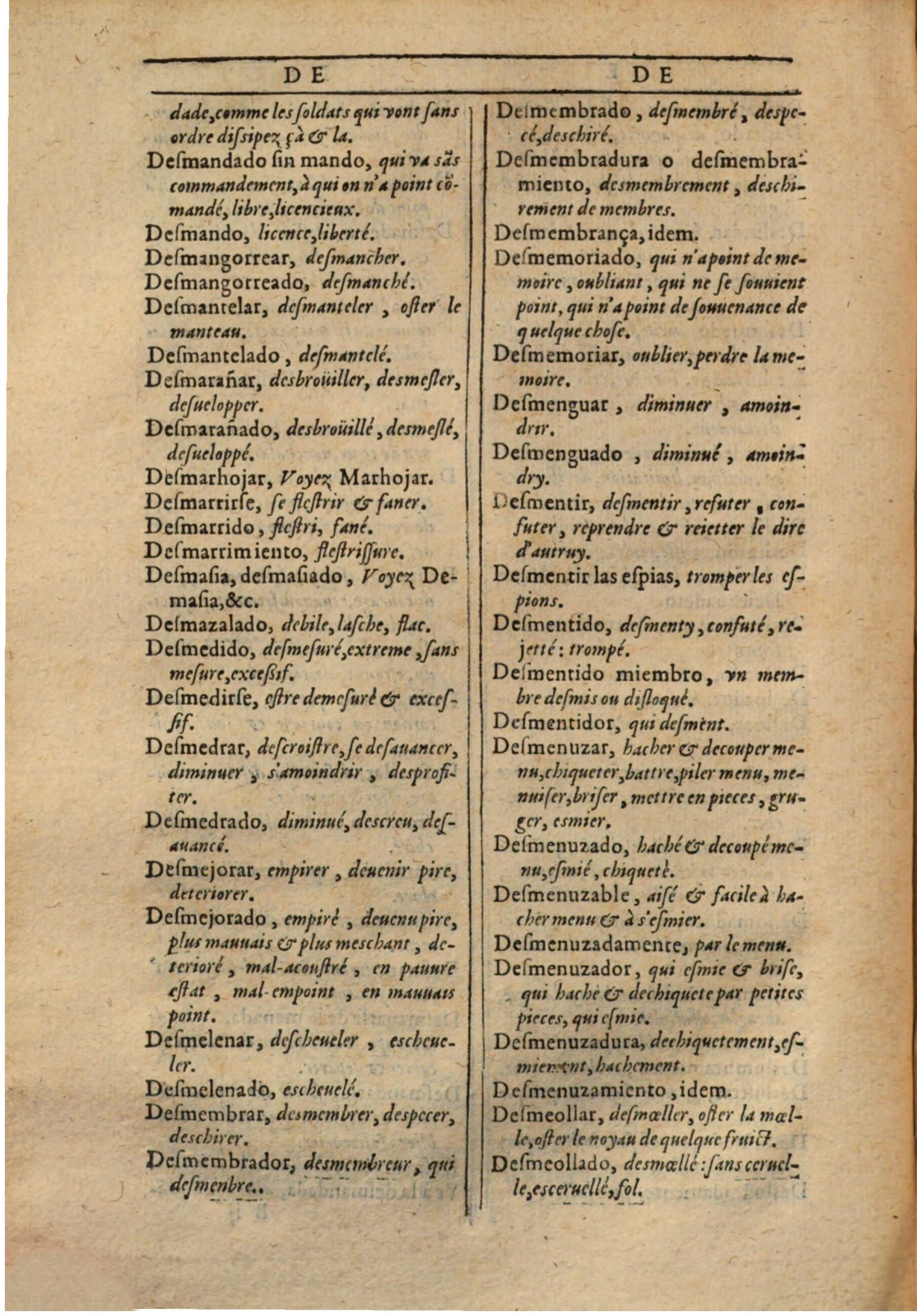1607 - Marc Orry - Trésor des deux langues espagnole et française (Première partie) - BSB Munich 1607 - Marc Orry - Trésor des deux langues espagnole et française (Première partie) - BSB Munich
