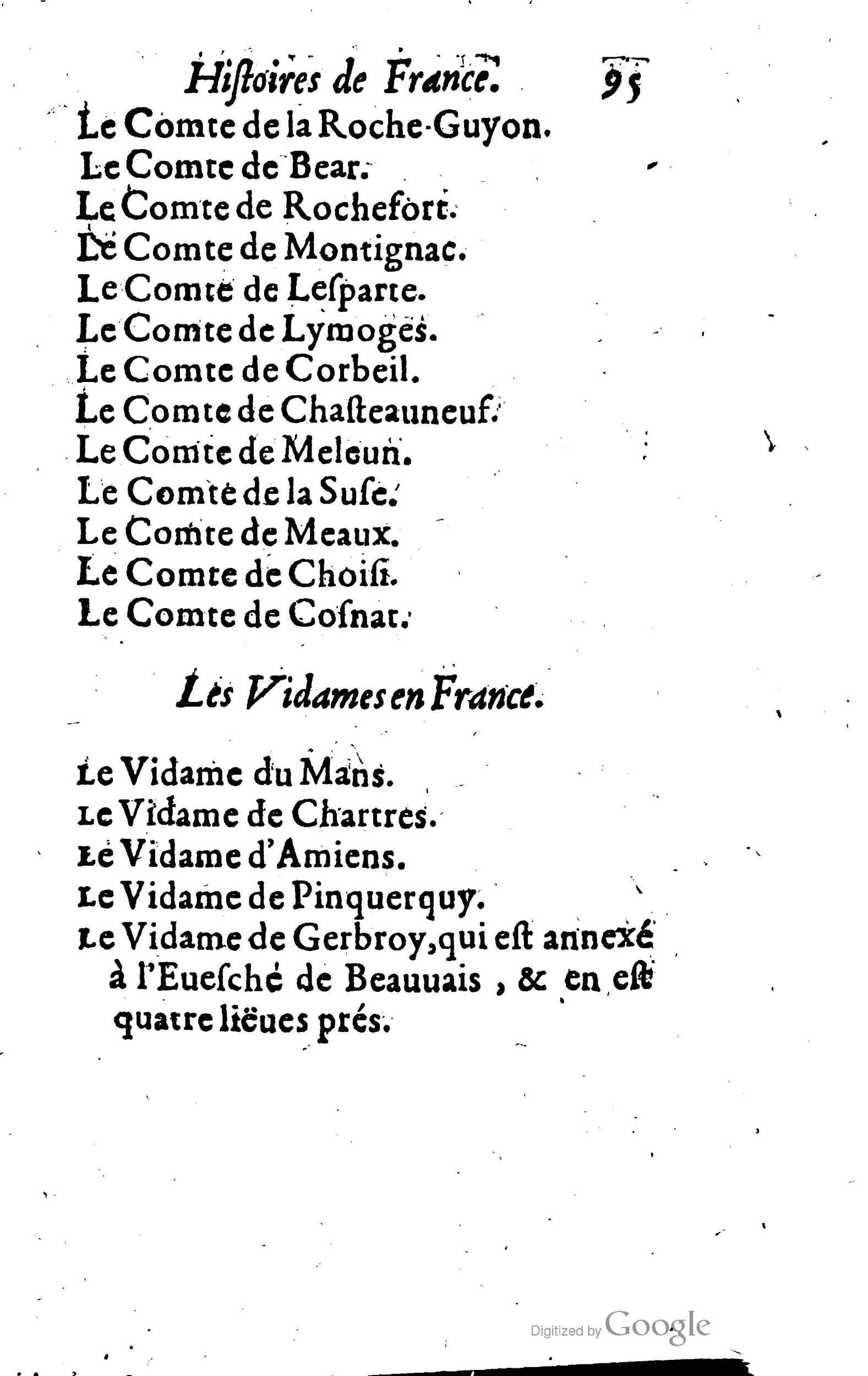 1619 - Jean Corrozet - Trésor des histoires de France - BSB Munich
