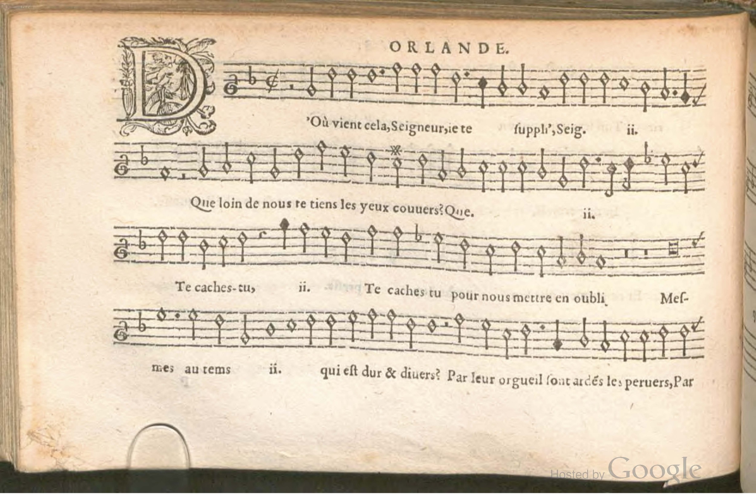 1576 - [Pierre de Saint-André] - Trésor de musique d’Orlande de Lassus Superius - BSB Munich