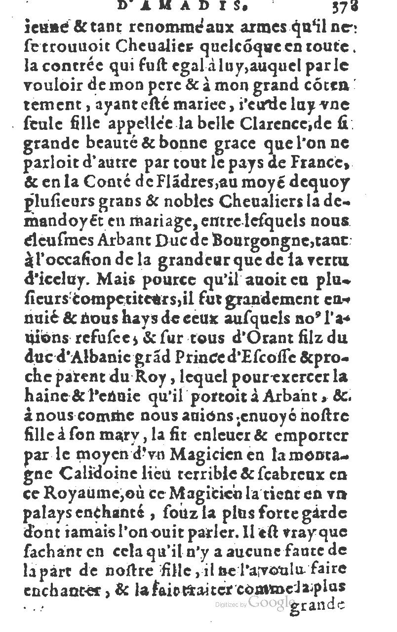 1582 - Jean Huguetan - Trésor des Amadis T. 1 - BM Lyon