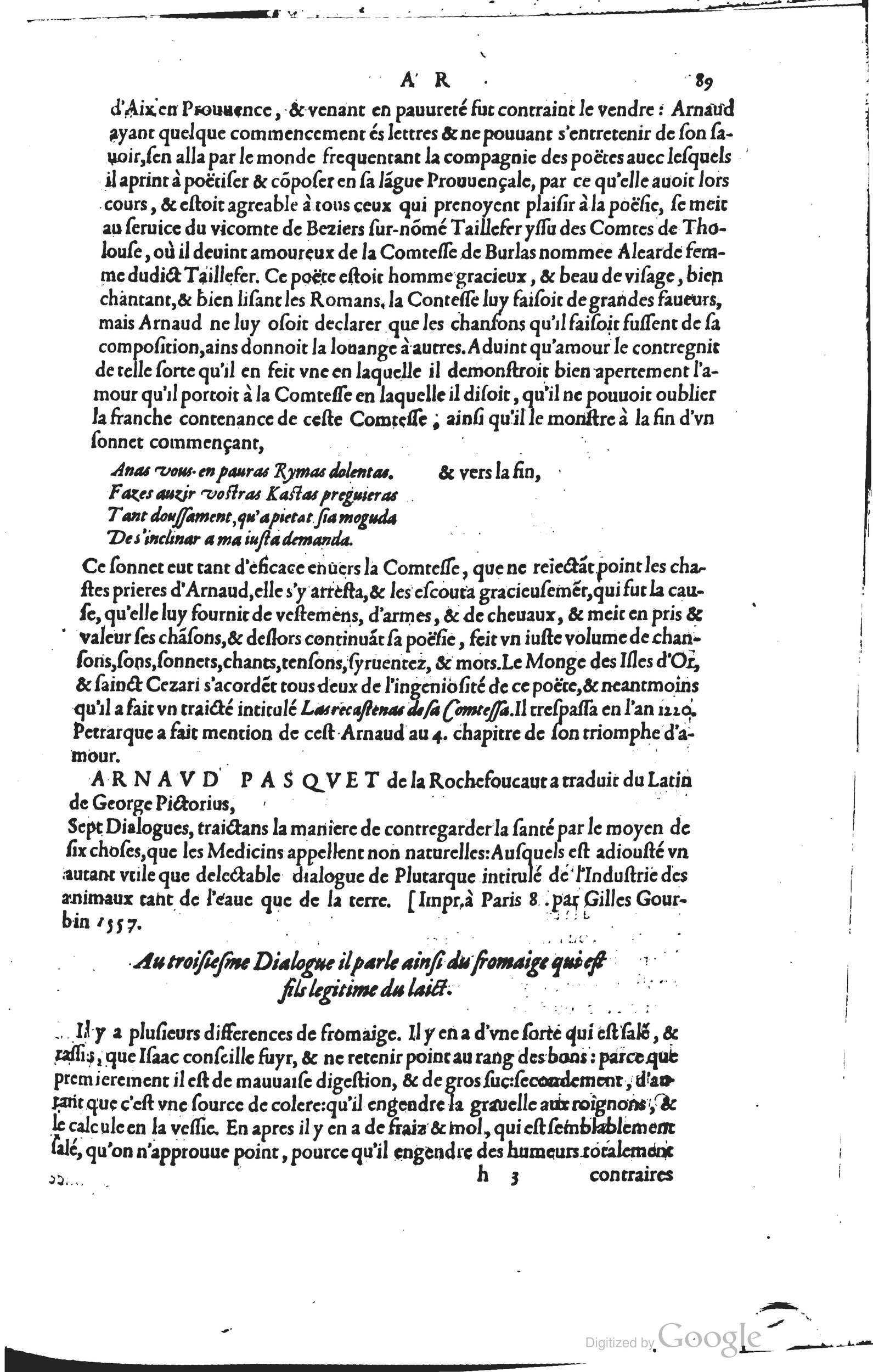 1585 - Barthélemy Honorat - Bibliothèques françaises - BSB Munich