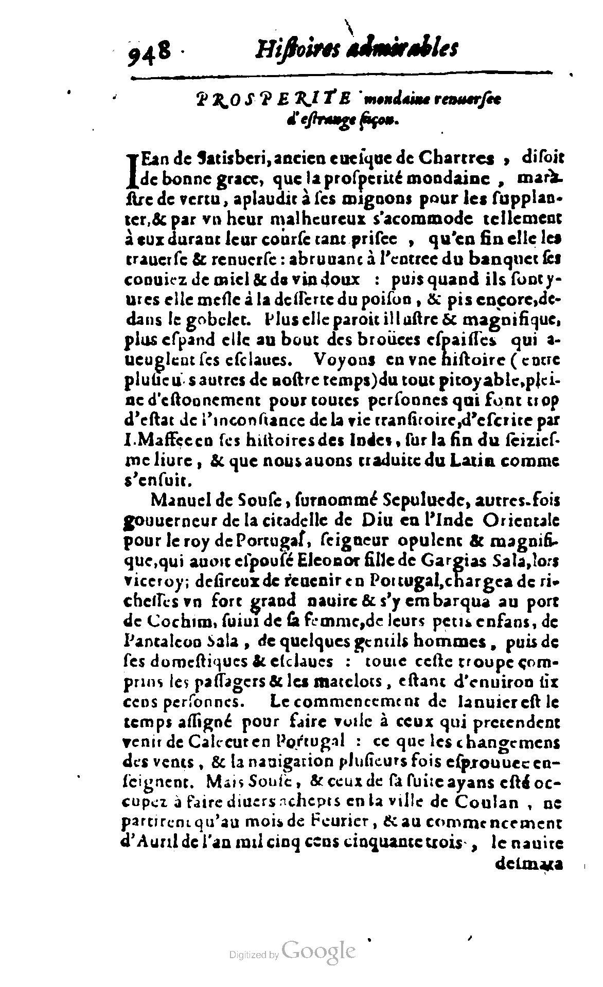1620 - Samuel Crespin - Trésor d’histoires admirables et mémorables - BCU Lausanne 1620 - Samuel Crespin - Trésor d’histoires admirables et mémorables - BCU Lausanne