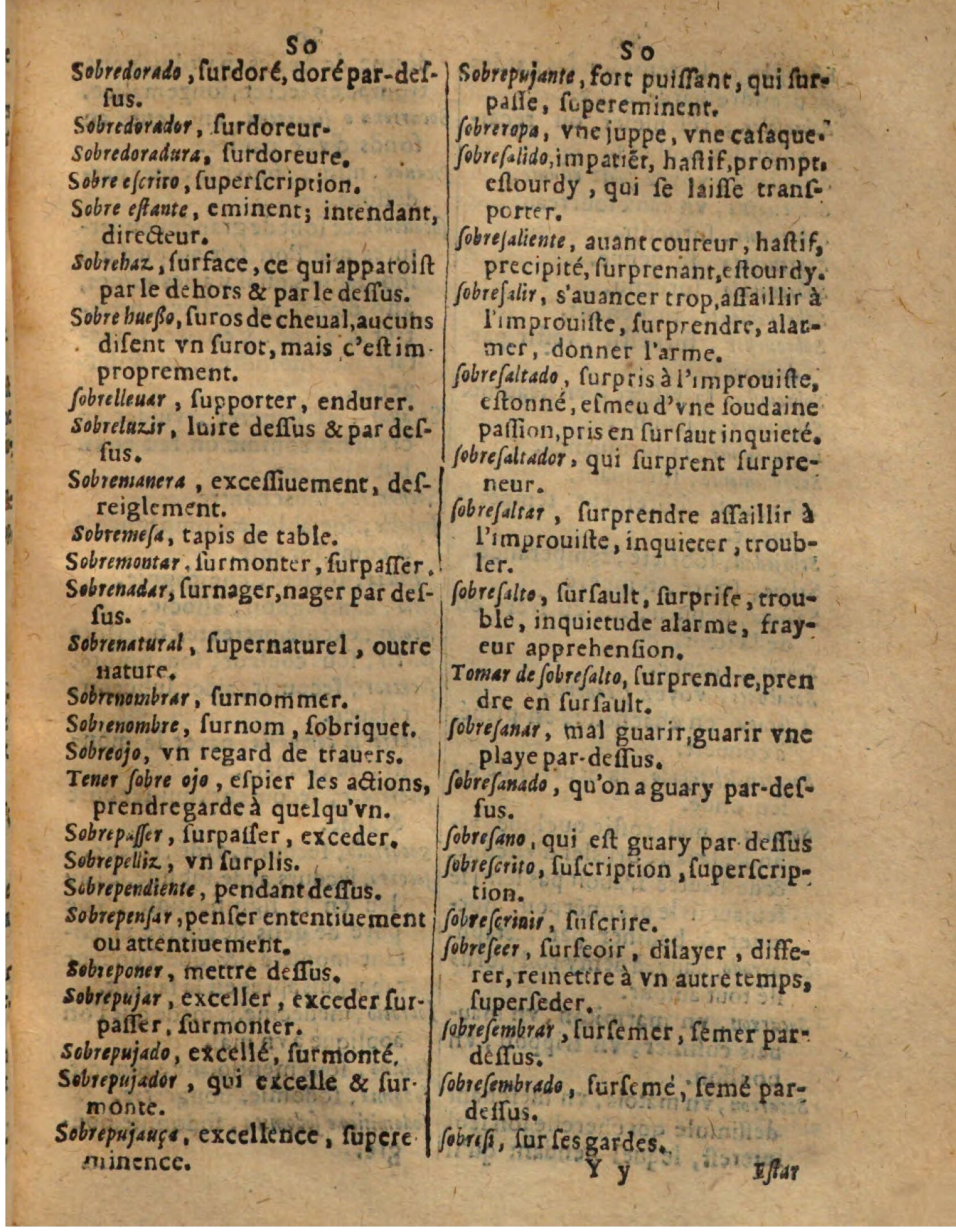 1625 - Hubert Antoine - Trésor des deux langues espagnole et française - Augsbourg