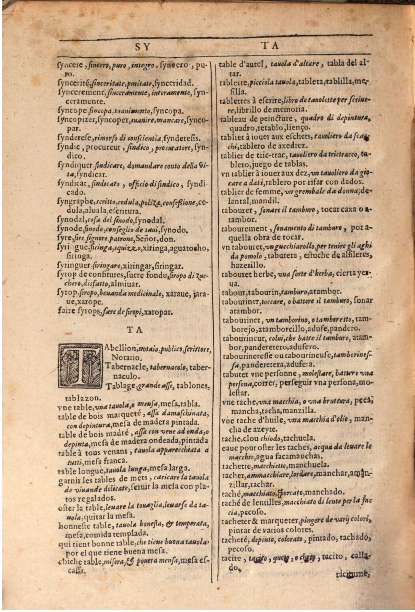 1609 - Philippe Albert et Alexandre Pernet - Trésor des trois langues française, italienne et espagnole (Seconde partie) - BSB Munich 1609 - Philippe Albert et Alexandre Pernet - Trésor des trois langues française, italienne et espagnole (Seconde partie) - BSB Munich