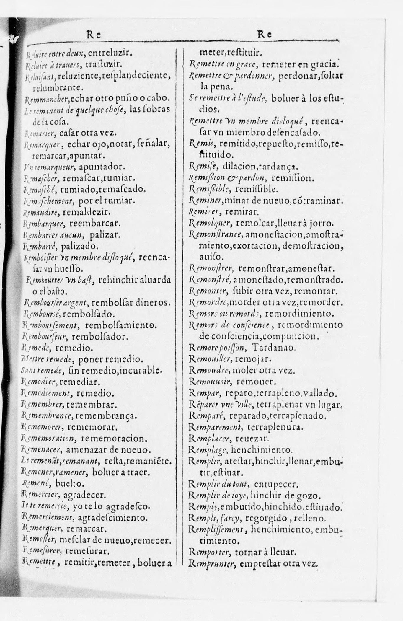 1616 - Veuve Marc Orry - Trésor des deux langues espagnole et française (Seconde partie) - BnF 1616 - Veuve Marc Orry - Trésor des deux langues espagnole et française (Seconde partie) - BnF