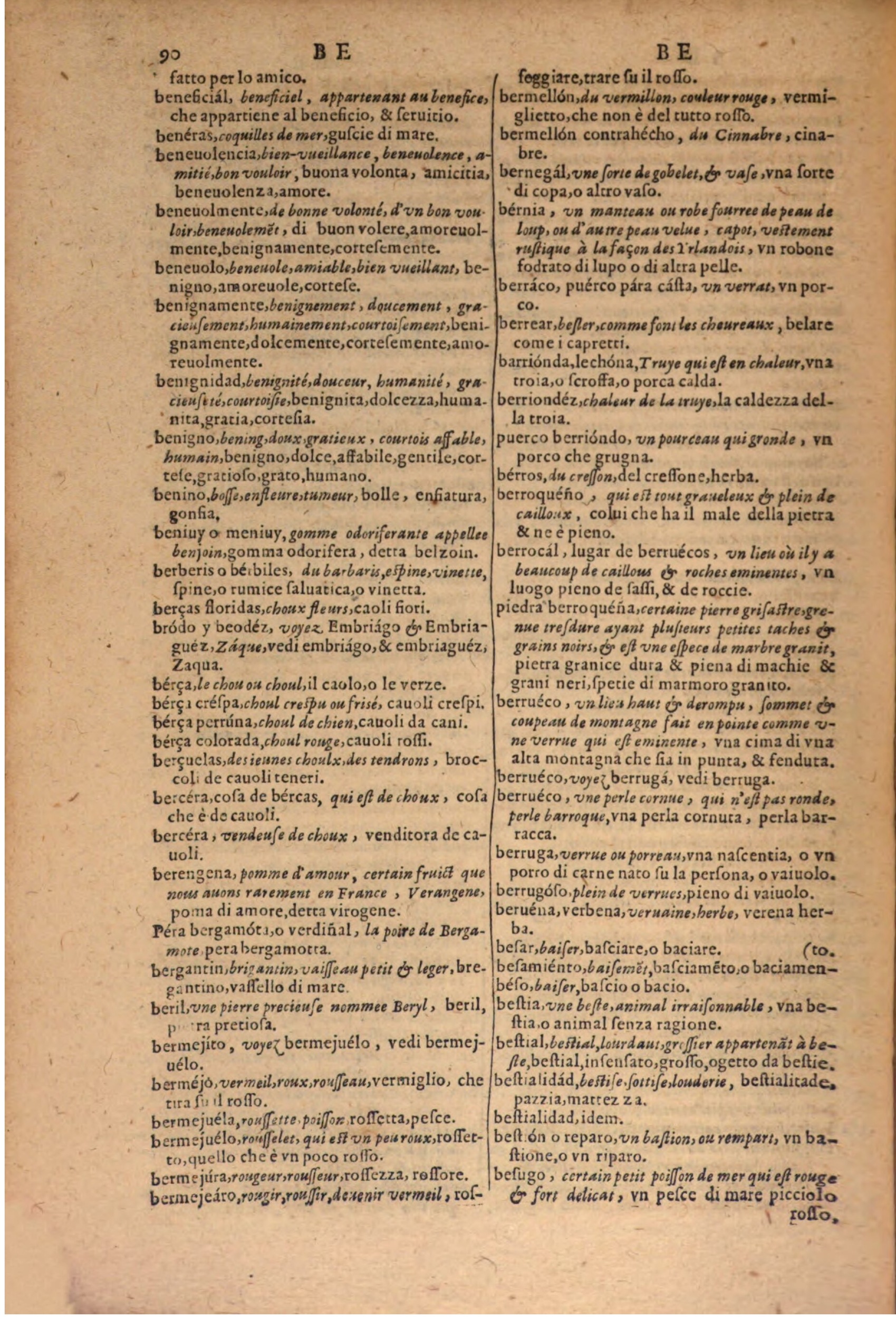 1606 - Samuel Crespin - Thresor des trois langues, francoise, italiene et espagnolle - BSB Munich
