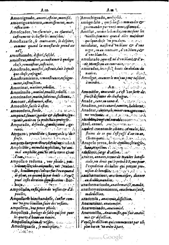 1616 - Veuve Marc Orry - Trésor des deux langues espagnole et française (Première et Seconde parties) - BM Lyon