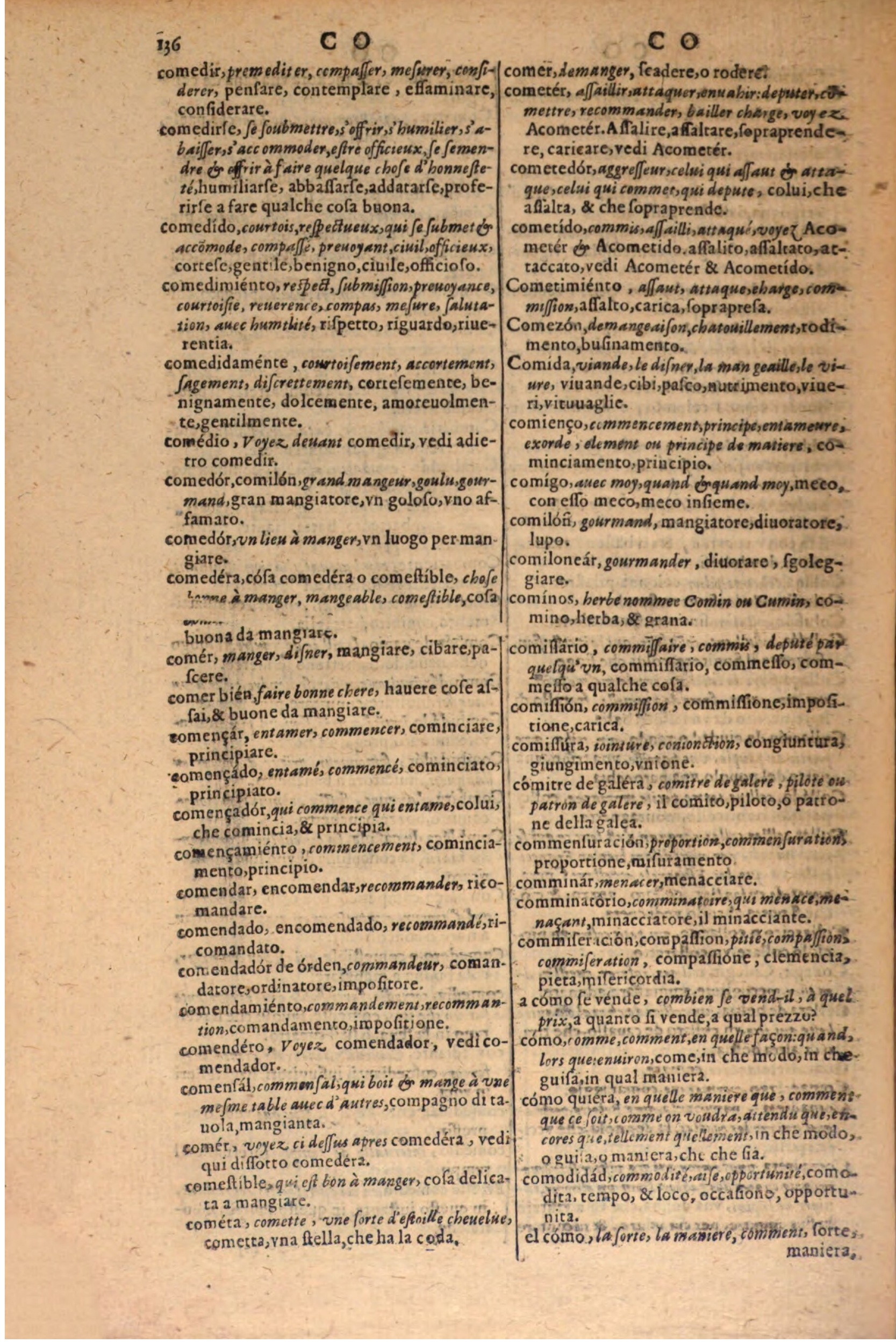 1606 - Samuel Crespin - Thresor des trois langues, francoise, italiene et espagnolle - BSB Munich