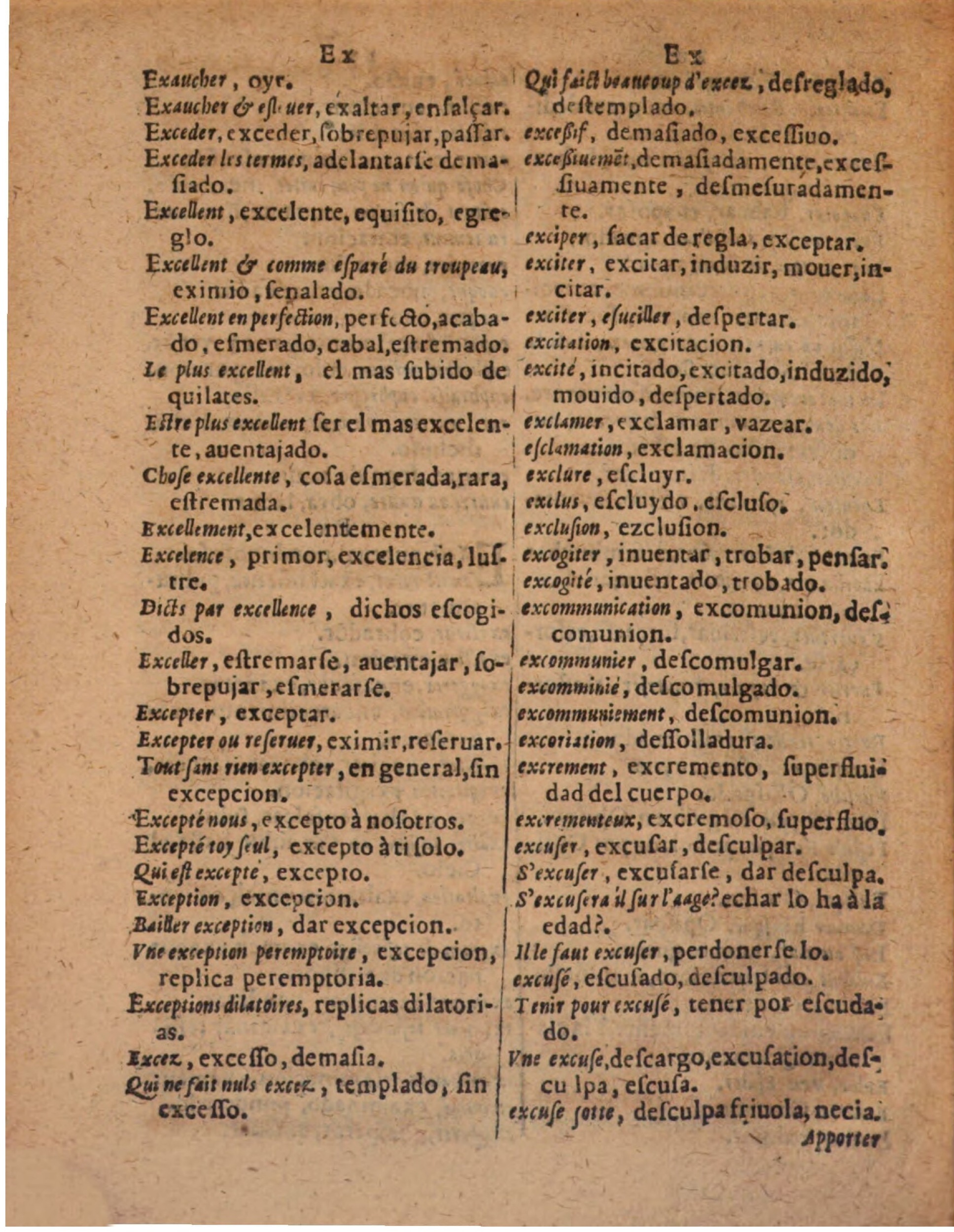 1624 - Hubert Antoine - Trésor des deux langues espagnole et française (Seconde partie) - BSB Munich