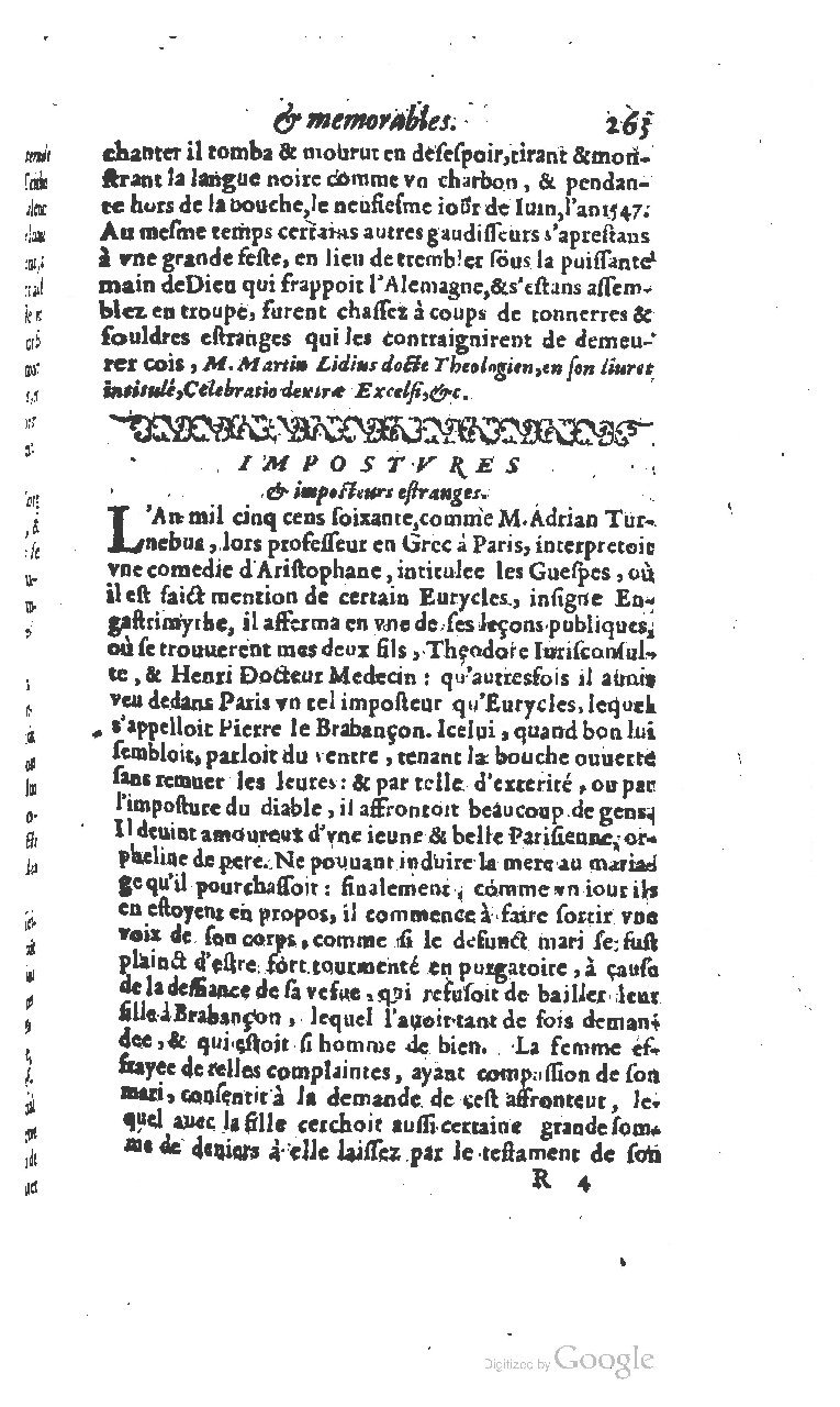 1610 - Paul Marceau - Trésor d’histoires admirables et mémorables - BSB Munich 1610 - Paul Marceau - Trésor d’histoires admirables et mémorables - BSB Munich